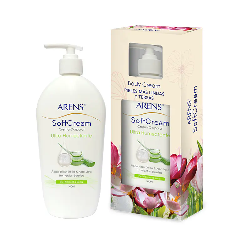 Crema Corporal Ultra Humectante Acido Hialurónico y Aloe Vera - ARENS 1