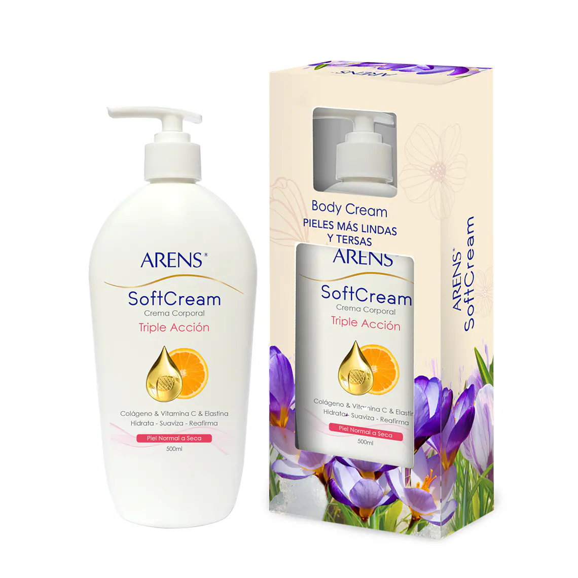 Crema Corporal Triple Acción Eslasticidad, Firmeza e Hidratación Para Su Piel - ARENS 1
