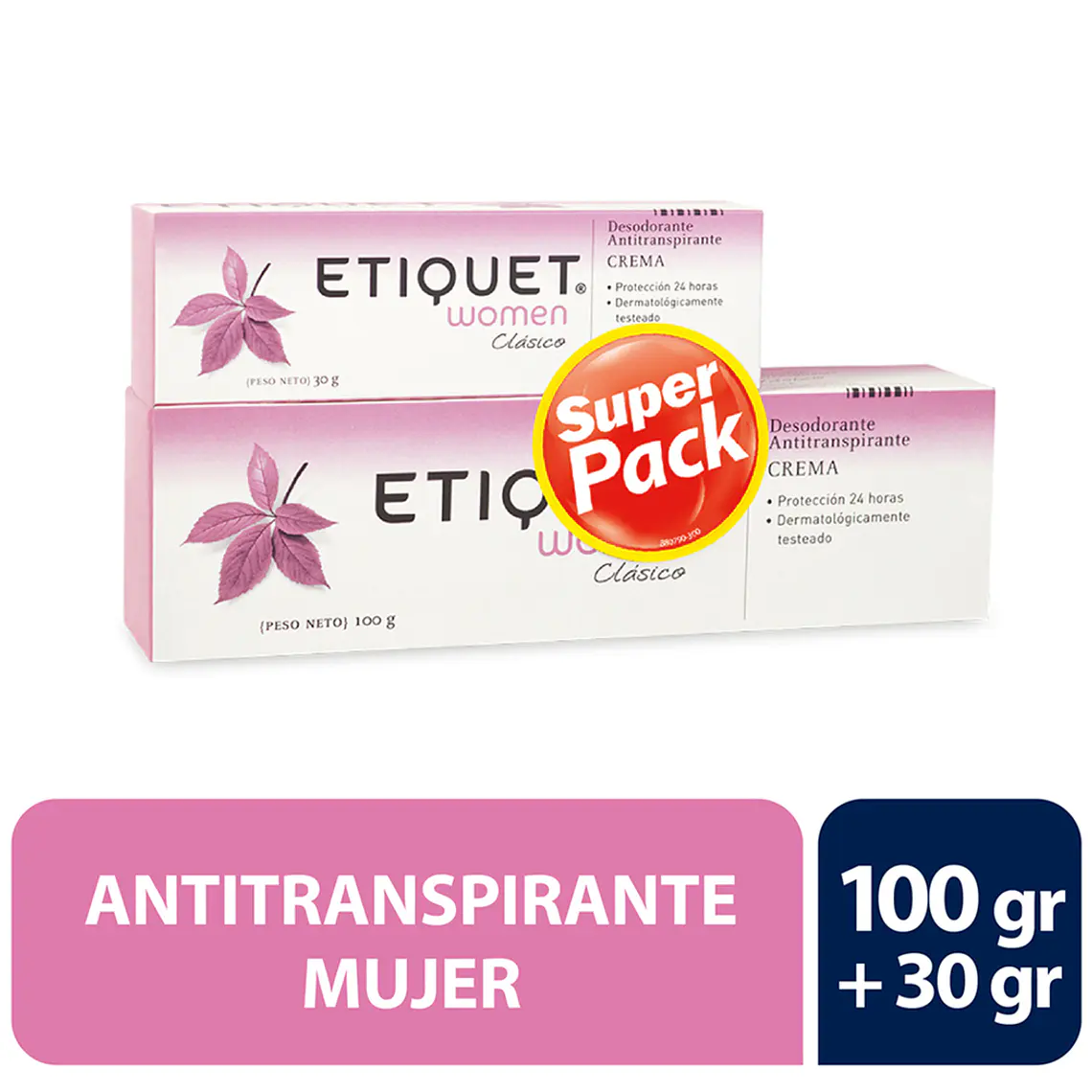 Pack de Antitranspirante en Crema de 100gr y 30gr 1