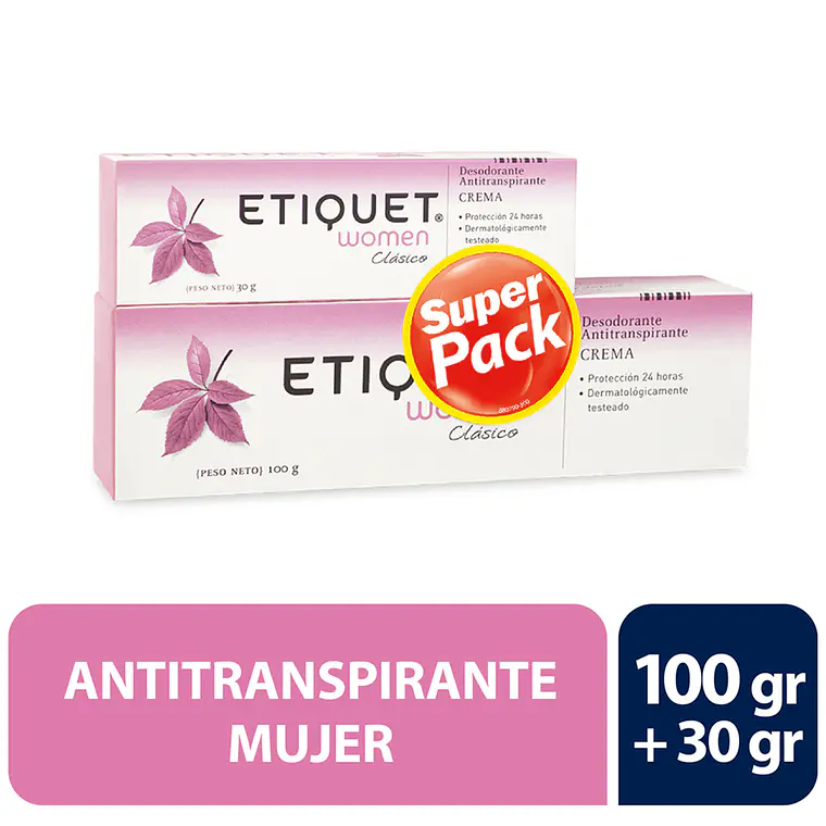 Pack de Antitranspirante en Crema de 100gr y 30gr 1