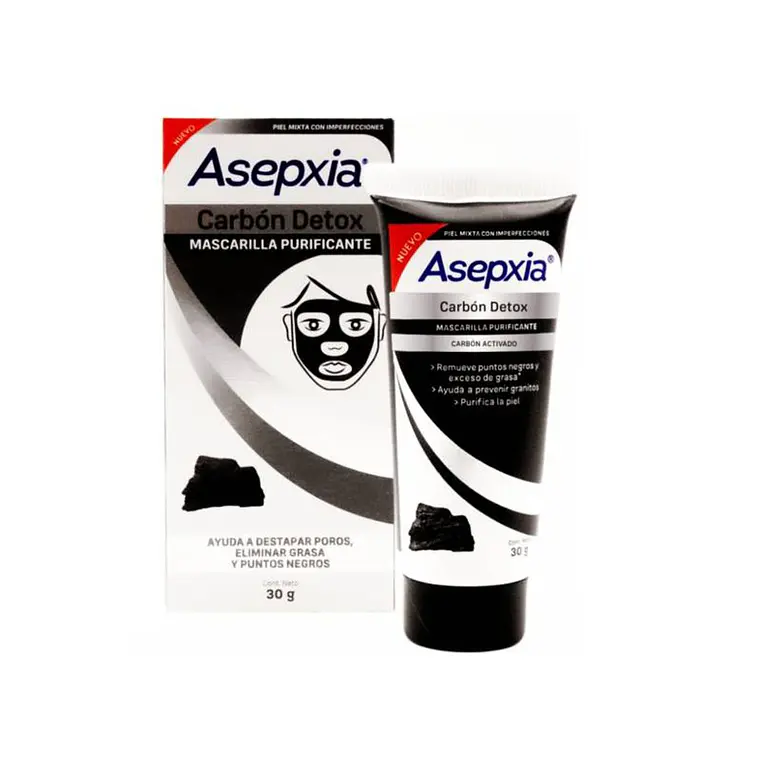 Mascarilla Carbón Detox Purificante - ASEPXIA 1