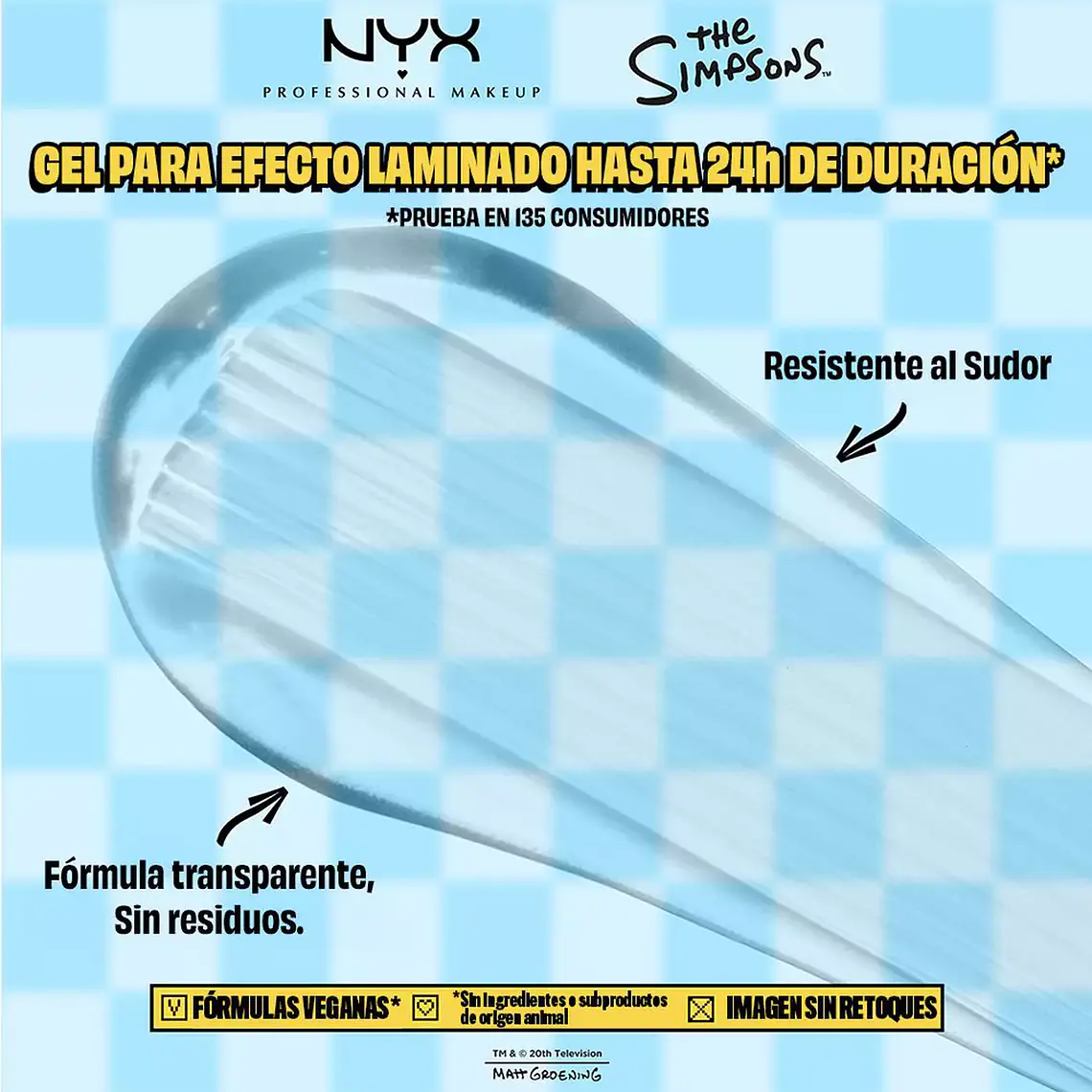 Gel Fijador Transparente The Simpsons - NYX 2