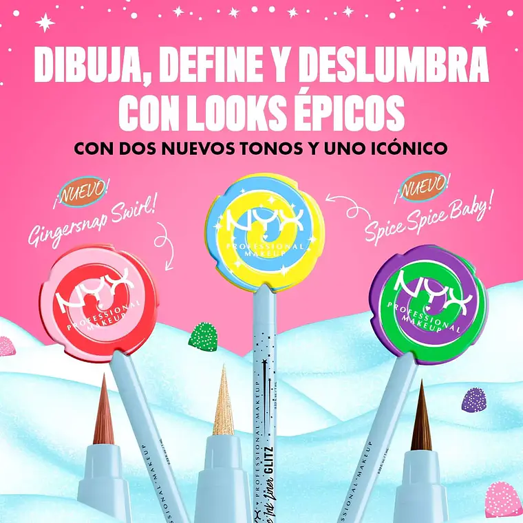 Delineador Spic Ink Liner Candy Gingersnap Swirl - NYX 5