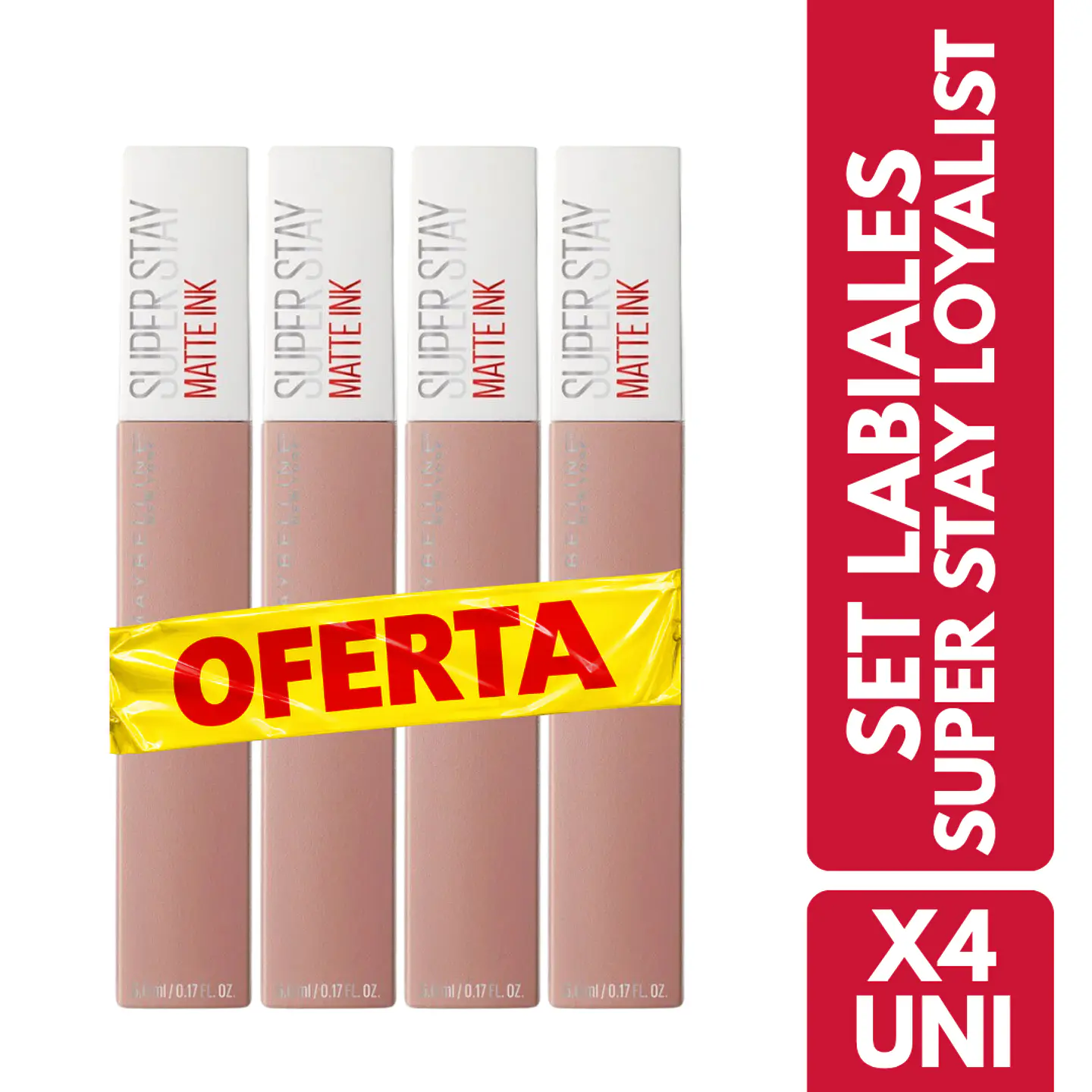 Pack x4 Labial Super Stay Matte Ink Loyalist 05 - MAYBELLINE - 1