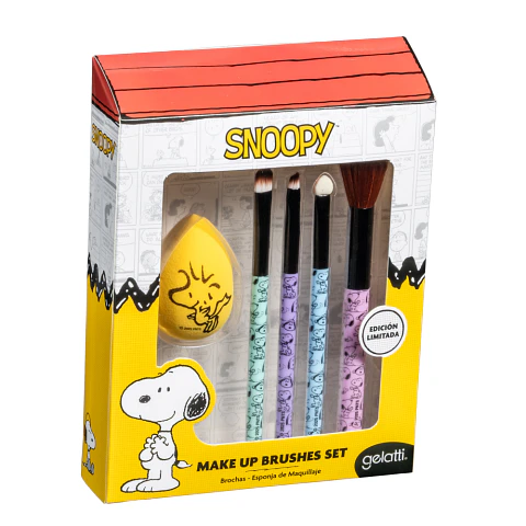 Set de 4 Brochas + Esponja Blender Snoopy - GELATTI