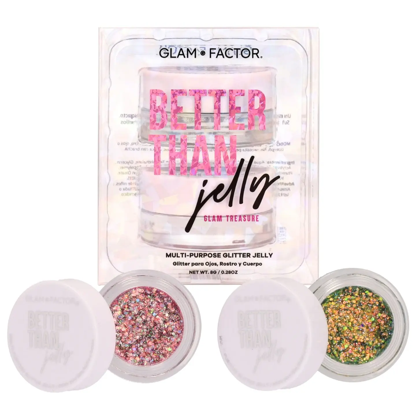 Glitter para Ojos, Rostro y Cuerpo Better Than Jelly Glam Treasure - GLAM FACTOR 2
