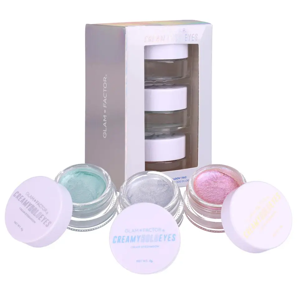 Trio de Sombras en Gel Creamy Holo-Eyes - GLAM FACTOR 1