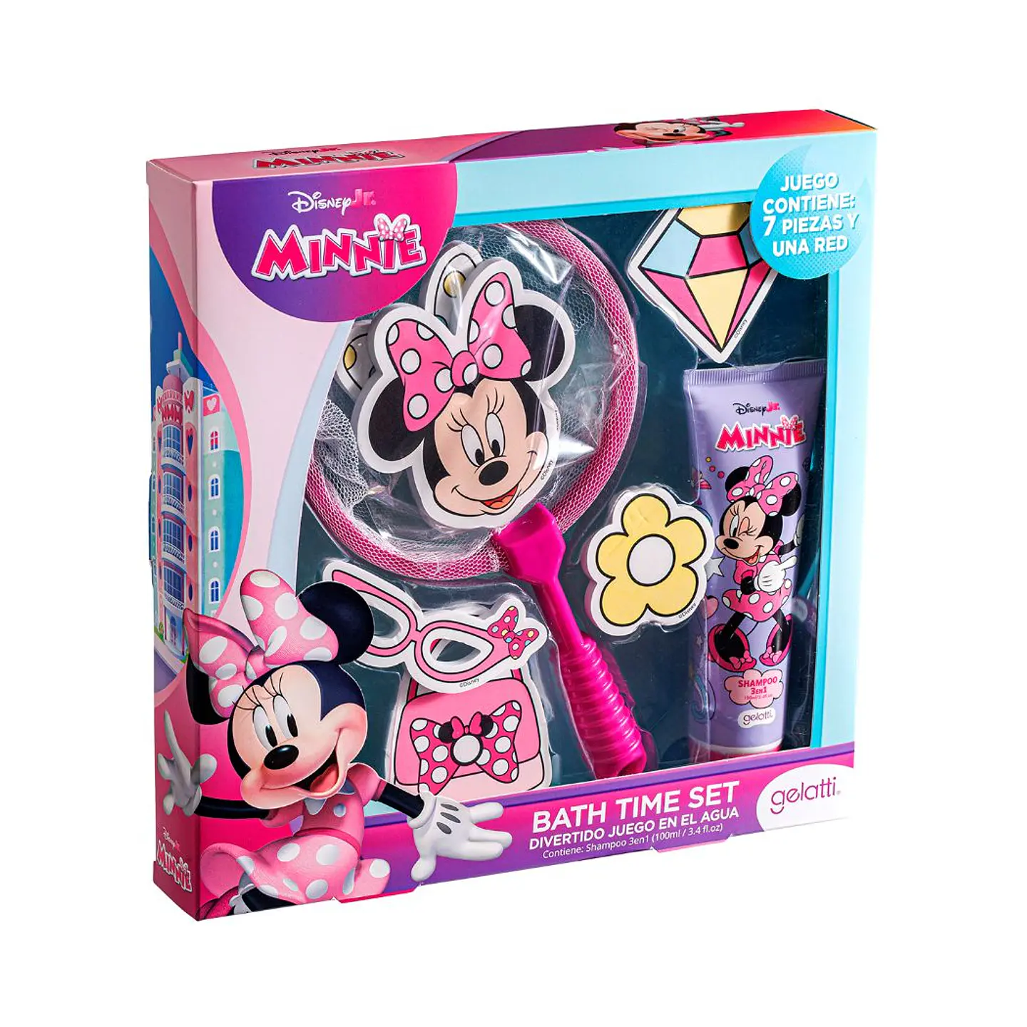 Set de Baño Shampoo 3en1 100ml + Juego Pesca Minnie - GELATTI 1
