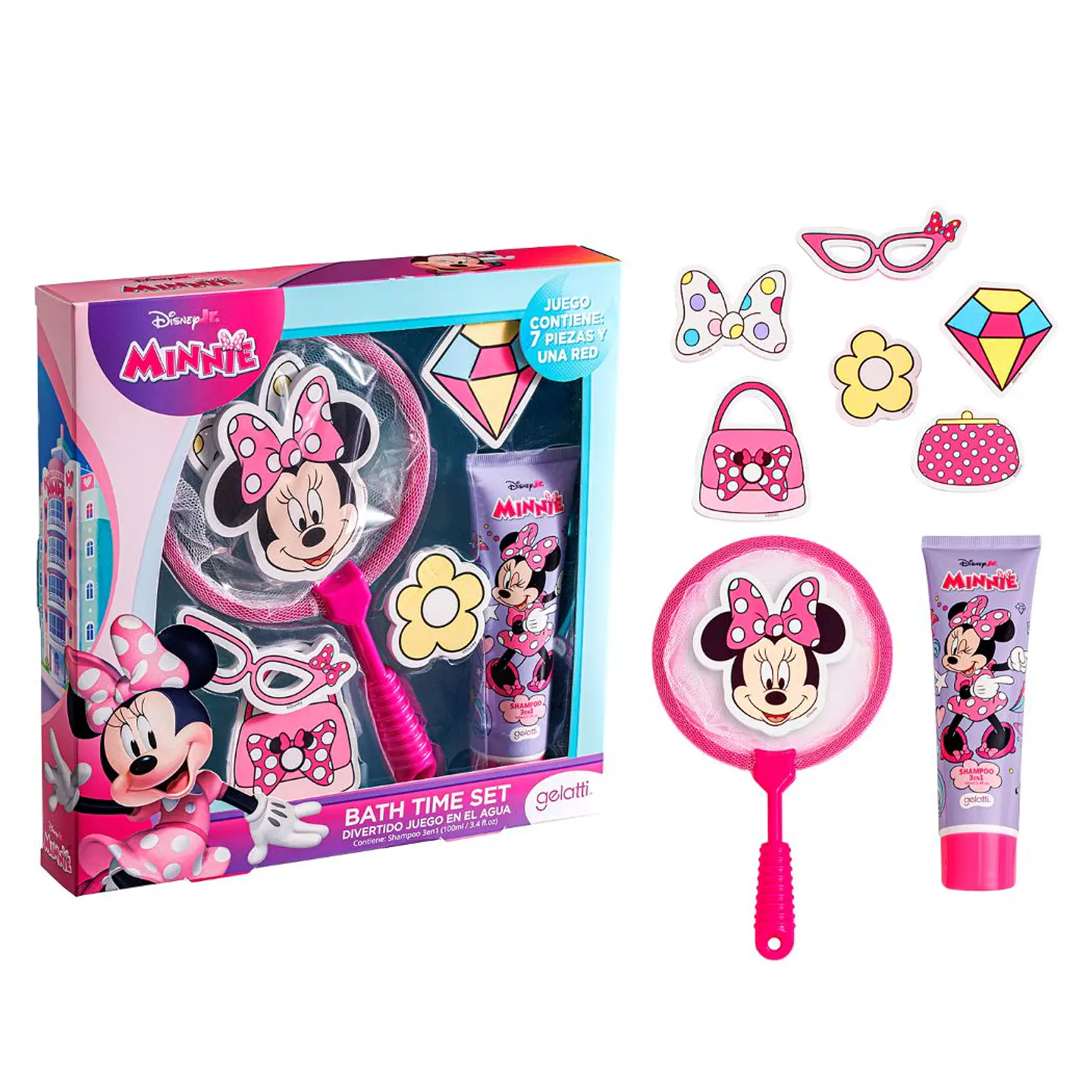 Set de Baño Shampoo 3en1 100ml + Juego Pesca Minnie - GELATTI 2