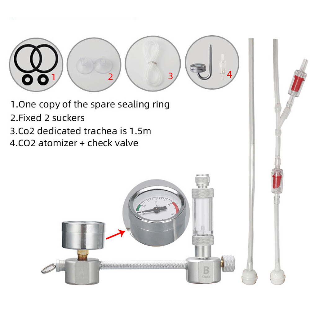 Conjunto de regulação para CO2 DIY