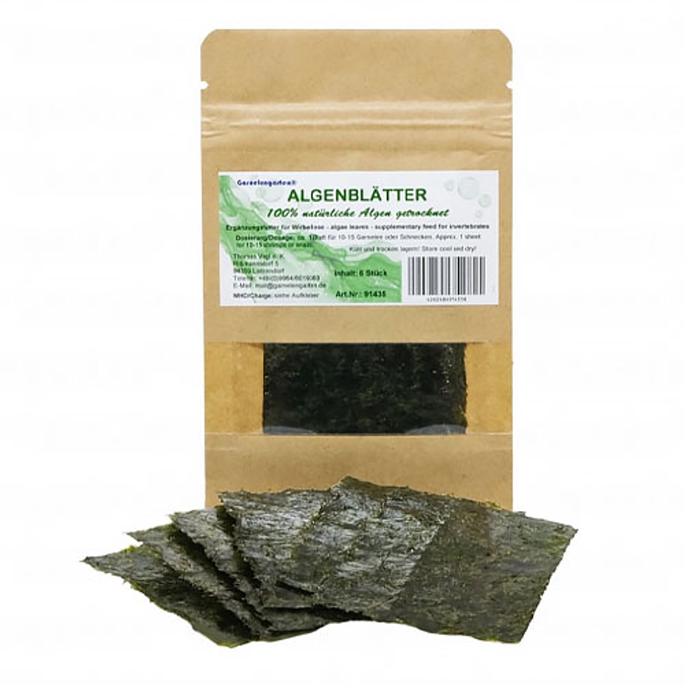 Tiras de algas Shrimp Garden® (x6)