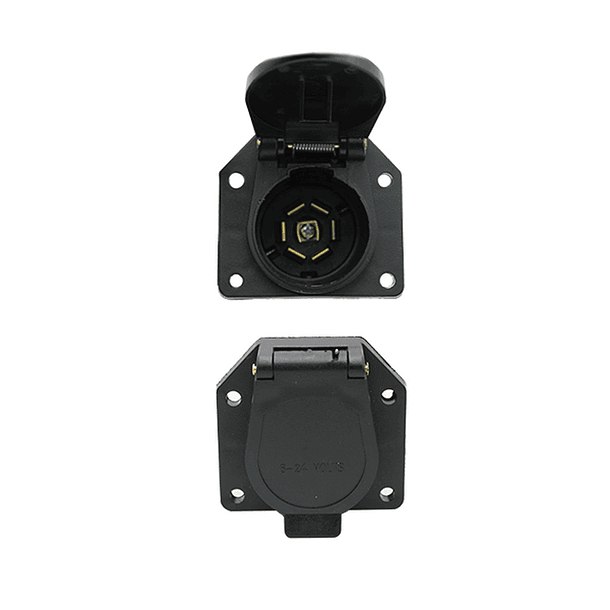 CONECTOR HEMBRA 6 PINES PLANO PLAST NEGRO 