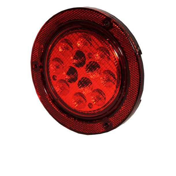 FAROL REDONDO 12LED ROJO 12-30V 4