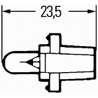 CAJA 10 AMPOLLETAS HELLA BAX B8.3D 12V 2W BAS BAS 2