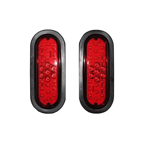 FAROL ELECT OVAL 12/24V 25LED ROJO 2U/VENTA B