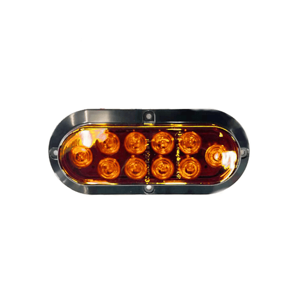 FAROL LAT 10LED AMBAR 12-24V OVAL APER 190X85