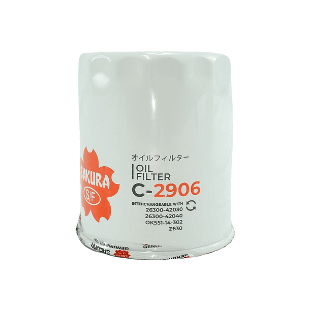 FILTRO ACEITE SAKURA C-2906 W927/8 L200/H1/PORTER