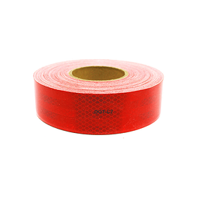 HUINCHA REFLECTANTE ROJA 2" ROLLO 45MTS 