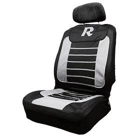 FUNDA CUBRE ASIENTO JGO 8PZAS NEGRO/GRIS