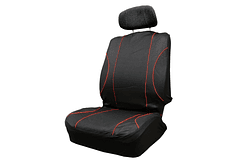 FUNDA CUBRE ASIENTO JGO 8PZAS NEGRO/ROJO 