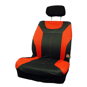 FUNDA ASIENTO 8PCS. NEGRO/ROJO 