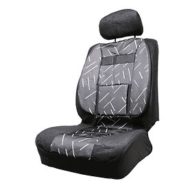 FUNDA CUBRE ASIENTO JGO 8PZAS NEGRO/BLANCO 