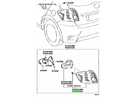 FAROL IZQUIERDO AURIS 2007-2012 8156112B70 ORIGINAL TOYOTA