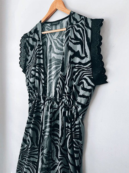 Tapado Verde Animal Print Mujer |  Carobaska 6