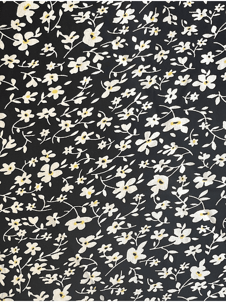 Falda Midi Negra Singapur – Elegancia Floral y Movimiento ✨ 4