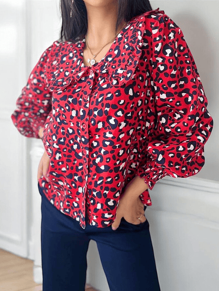 Blusa Roja Animal Print 4