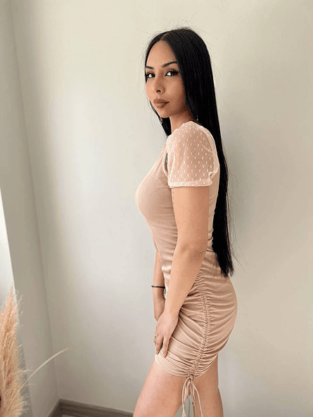 Vestido Beige con Amarras Mujer | Look Neutro Carobaska 7