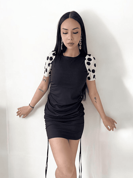 Vestido Negro con Amarras Mujer | Moda Femenina Carobaska 2