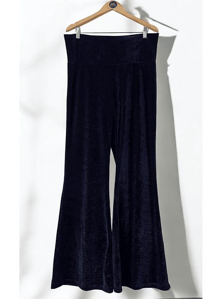 Calza Palazzo Azul Terciopelo Mujer | Glamour Cómodo Carobaska 3