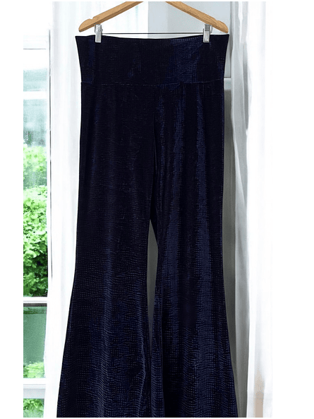 Calza Palazzo Azul Terciopelo Mujer | Glamour Cómodo Carobaska 1