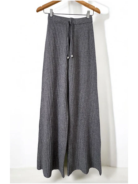 Pantalón Palazzo Mujer de Lanilla Tejida Premium  4
