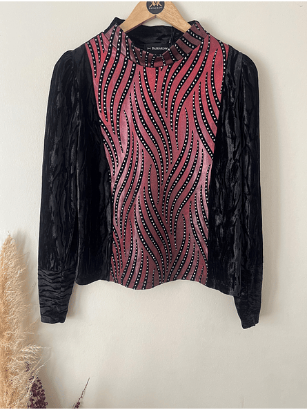 Polerón Terciopelo Glam Mujer | Brillo y Comodidad Carobaska 3