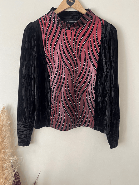 Polerón Terciopelo Glam Mujer | Brillo y Comodidad Carobaska 3