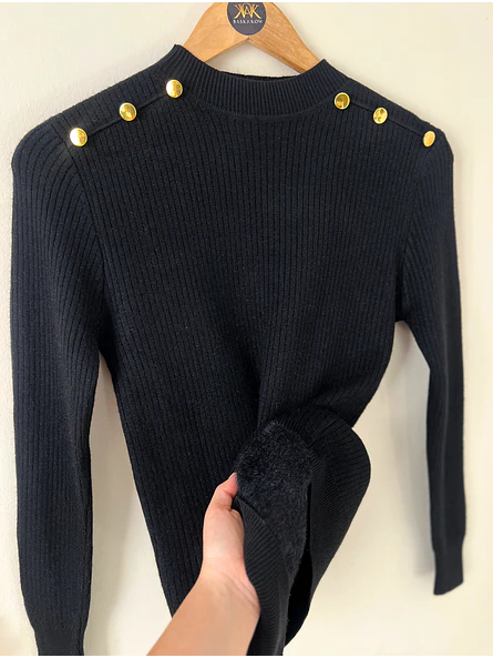 Chaleco Térmico Mujer con Botones Dorados | Carobaska 6