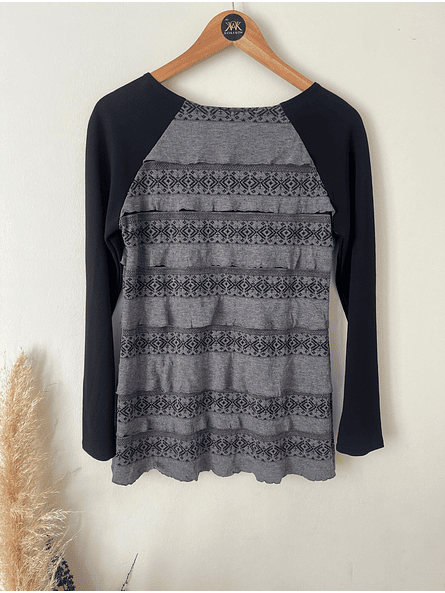 Polera Larga Gris 