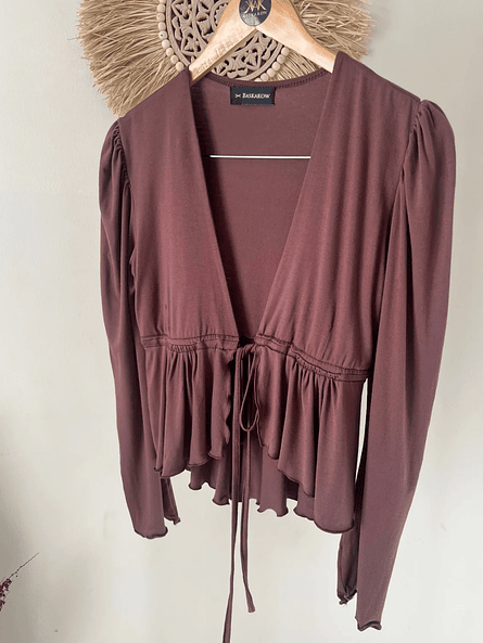 Polera Amarras Mujer – Manga Globo y Ajuste en Busto | Carobaska 8