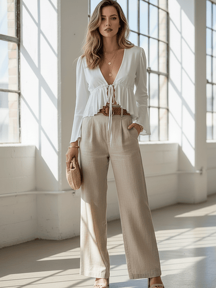 Polera Amarras Mujer – Manga Globo y Ajuste en Busto | Carobaska 2