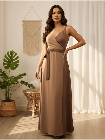 Vestido Envolvente Bicolor – Elegancia y Tendencia Natural ✨ 4