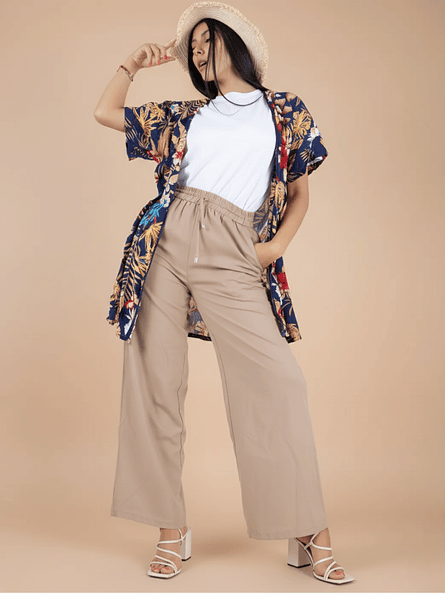 Tapado Azul Tropical Mujer | Diseño Colorido Carobaska 1