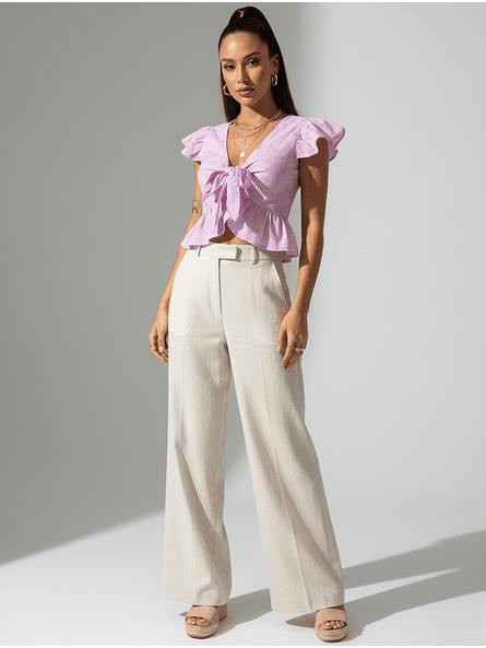  Top Lila Broderie Mujer con Amarras | Toque Chic Carobaska 2