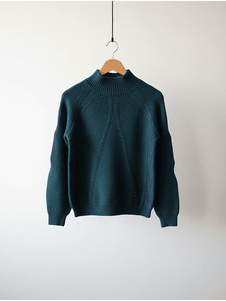 Chaleco Verde Petróleo Mujer | Tejido de Estilo Carobaska 3