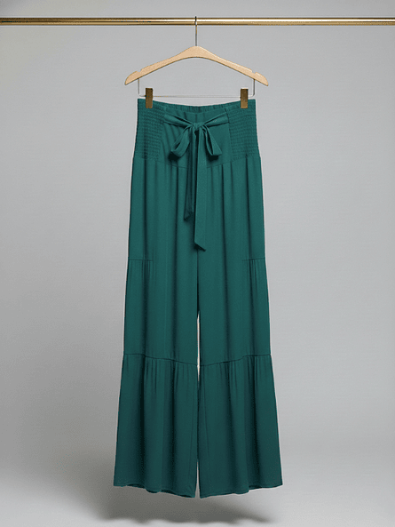 Pantalón Palazzo Verde Esmeralda – Tiro Alto y Confort ✨ 1
