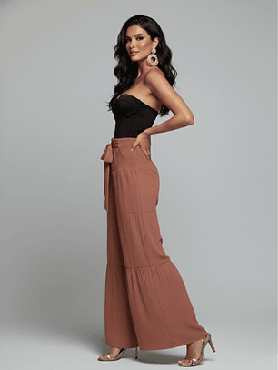 Pantalón Palazzo Terracota Rose – Tiro Alto y Confort ✨