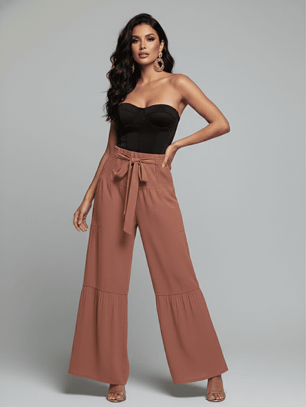 Pantalón Palazzo Terracota Rose – Tiro Alto y Confort ✨ 5