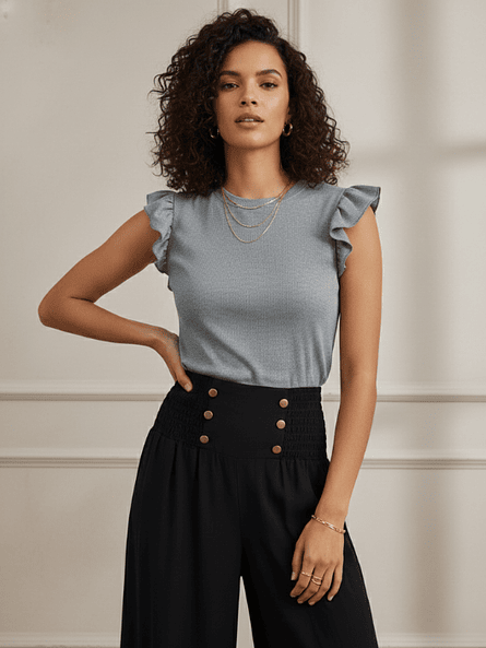 Pantalón Palazzo Mujer Martinica – Negro Intenso ✨🖤 2