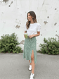 Falda Midi Verde Singapur – Frescura Floral y Estilo Natural ✨ - Miniatura 6